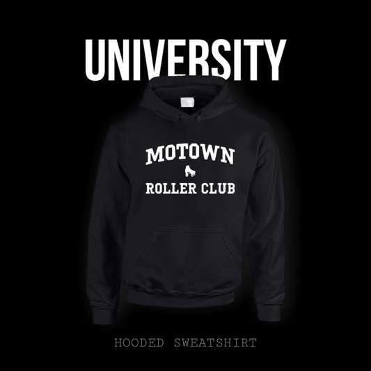 University Logo Hooded Sweatshirt - Black w/White