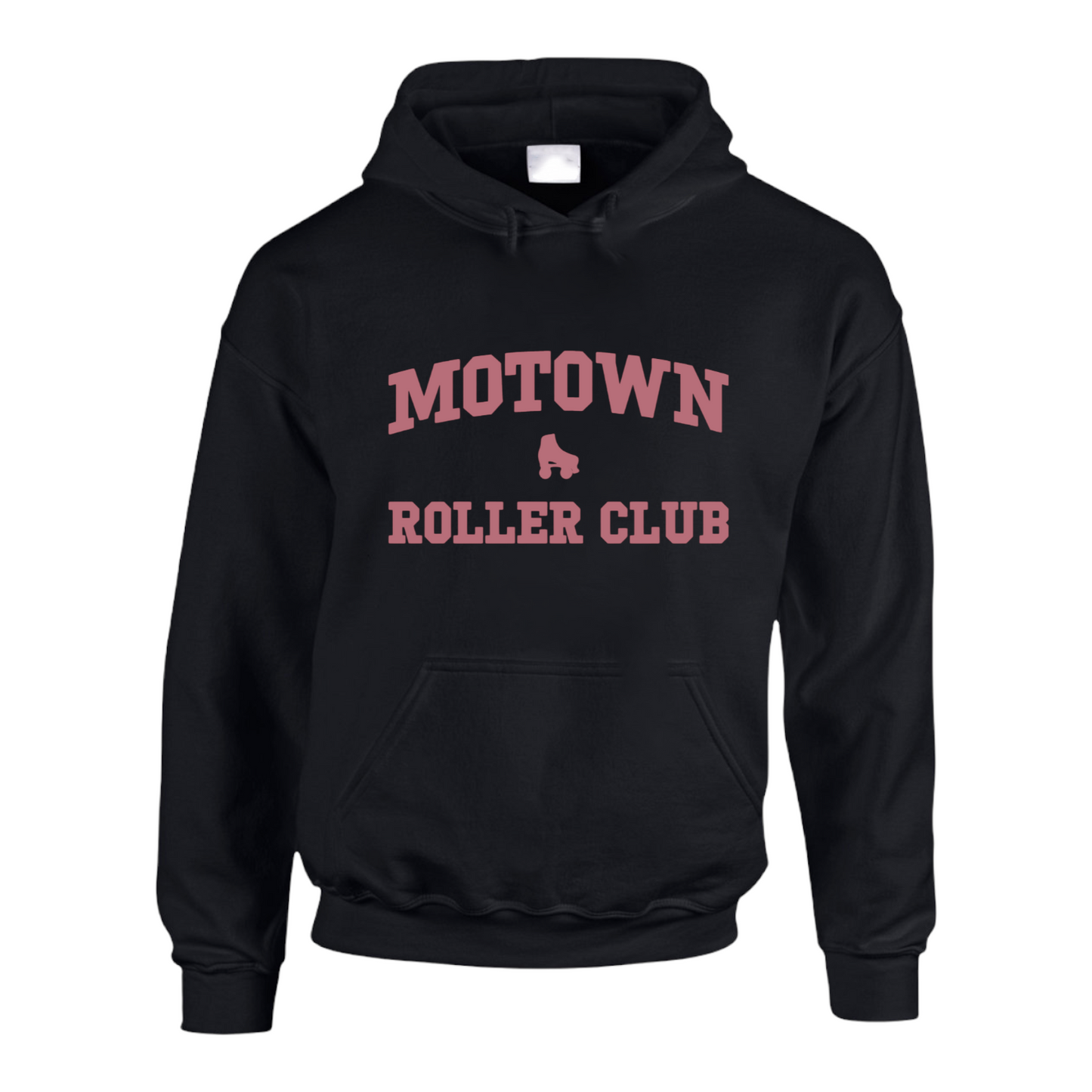 University Logo Hooded Sweatshirt - Black w/Rose Gold