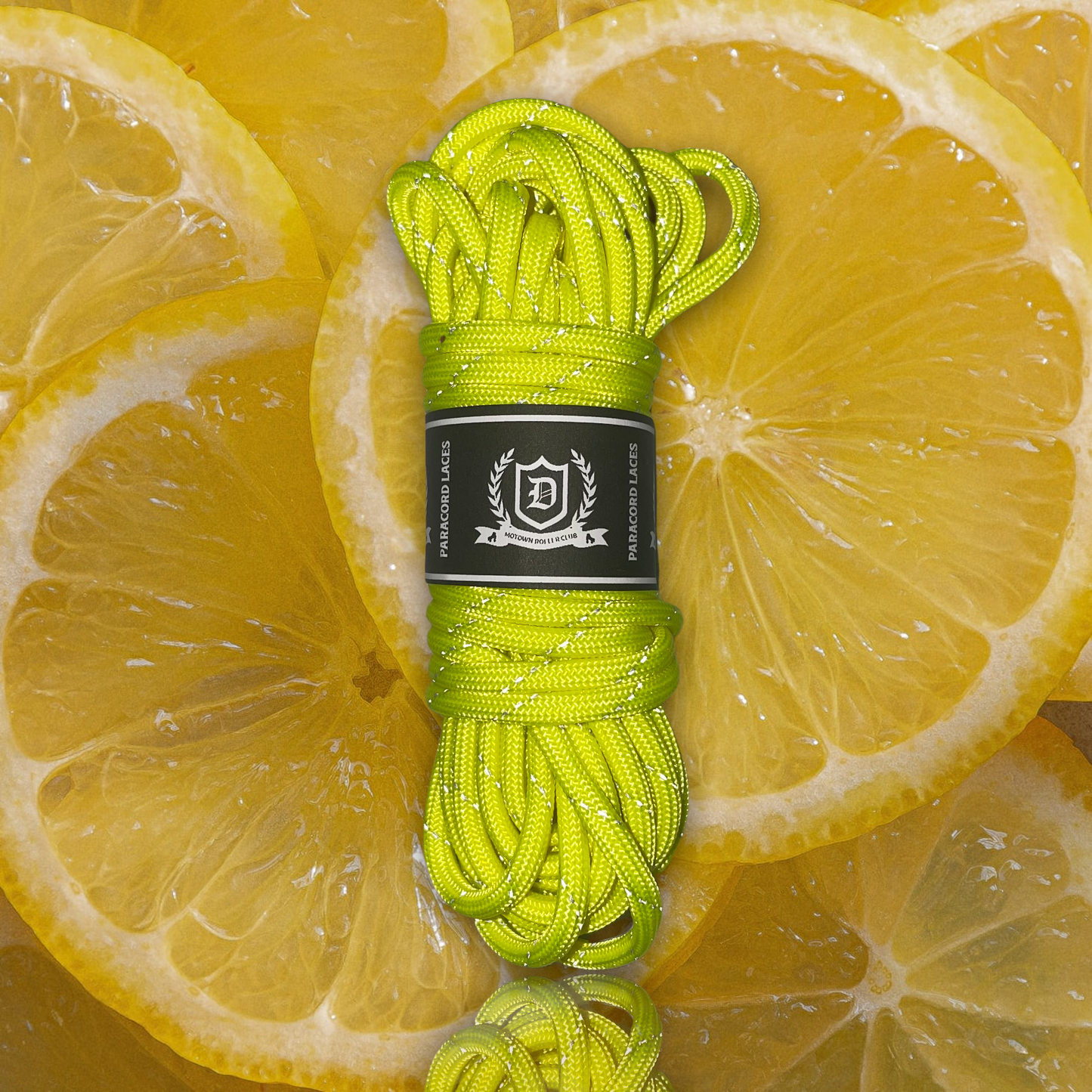 Paracord Reflective Tipped Laces - Lemon Drop (Neon Yellow)