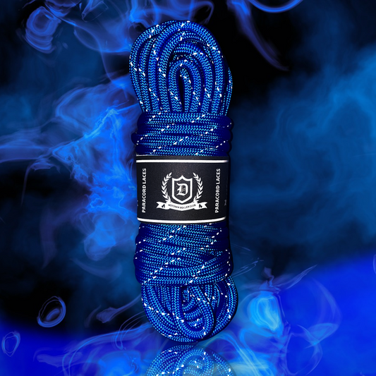 Paracord Reflective Tipped Laces - Los Azules (Royal Blue)